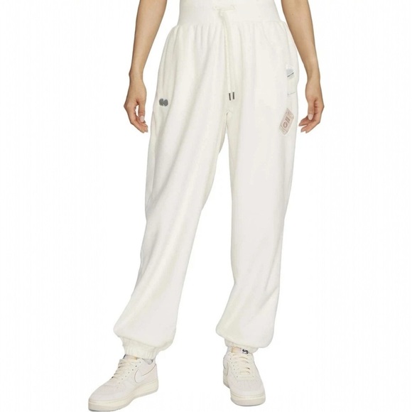 Nike X Naomi Osaka Phoenix Fleece High Waisted Oversized Sweatpants Sz 2XL White - Picture 1 of 13